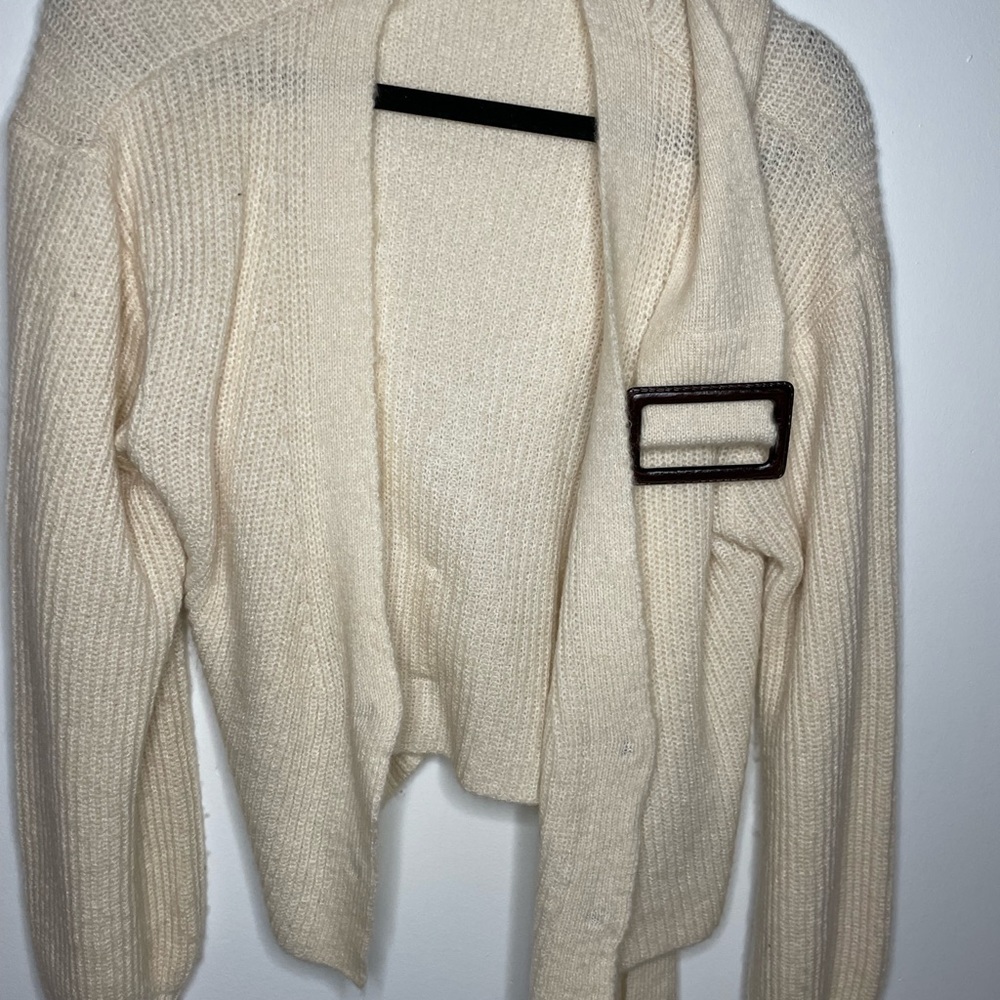 NA-KD crop sweater with matching tie belt